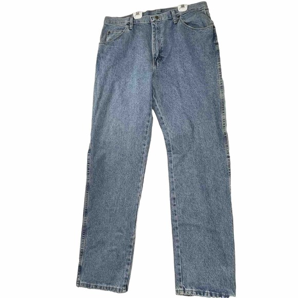 Vintage NWT Wrangler 5-Star Men’s Regular Fit Dad‎ Jeans U-shape Size 38X34 - Picture 1 of 16